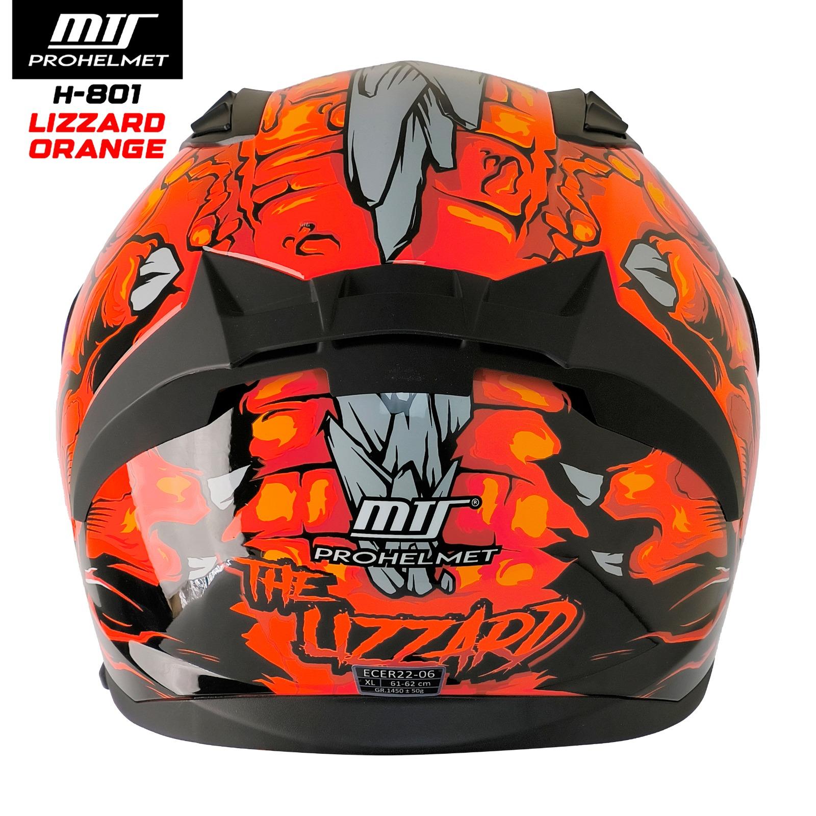 MTS M-801 LIZZARD ORANGE FULLFACE KASK (GOLD VİZÖRLÜ)